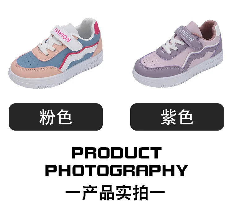 Girl's Fashion Non-slip Sneakers Purple New Casual Shoes Students Running Shoes Kids Children Girls Breathable Outdoor Shoes