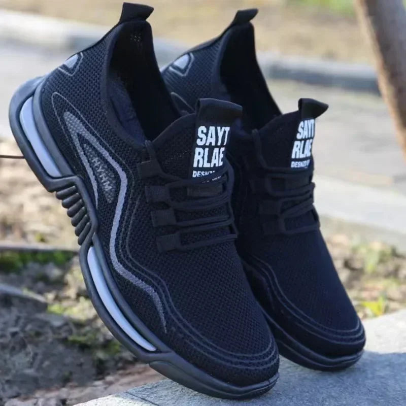 Men Shoes Slip on Fashion Sneakers Male Sport Running Shoes Breathable Gym Training Walking Tennis Shoes Non Slip Workout Flats (Available)