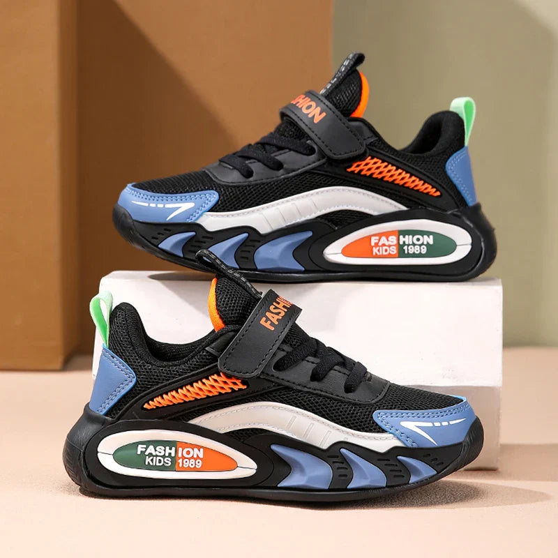 Children's Sneakers for Boys Breathable Mesh Running Sports Shoes Lightweight Students Kids Casual Walking Shoes Non-Slip