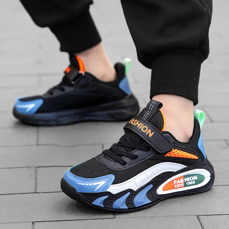 Children's Sneakers for Boys Breathable Mesh Running Sports Shoes Lightweight Students Kids Casual Walking Shoes Non-Slip