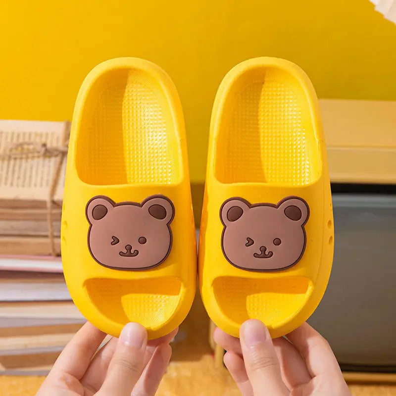 Children's Slippers Cute Cartoon Men and Girls Baby Bean Shoes Children Non-slip Slippers Parent-Child Sandals Slippers Summer