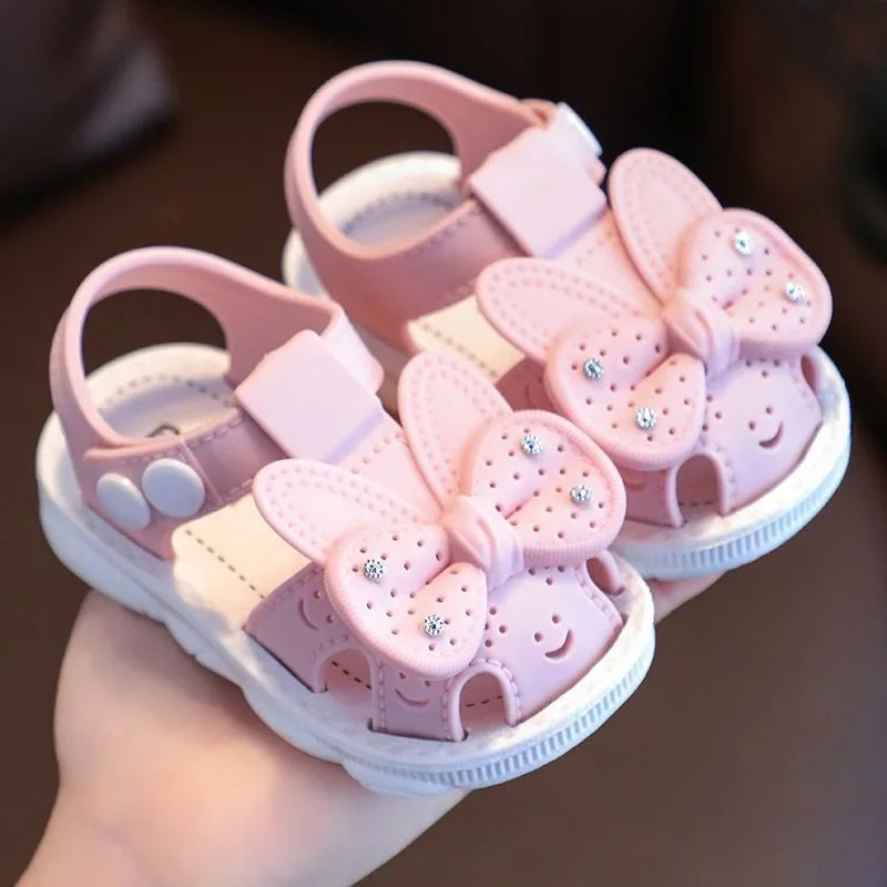 Infant Girls Sandals Summer Baby Shoes Can Make Sounds Cute Bow Princesses Kid Toddler Children Soft First Walkers