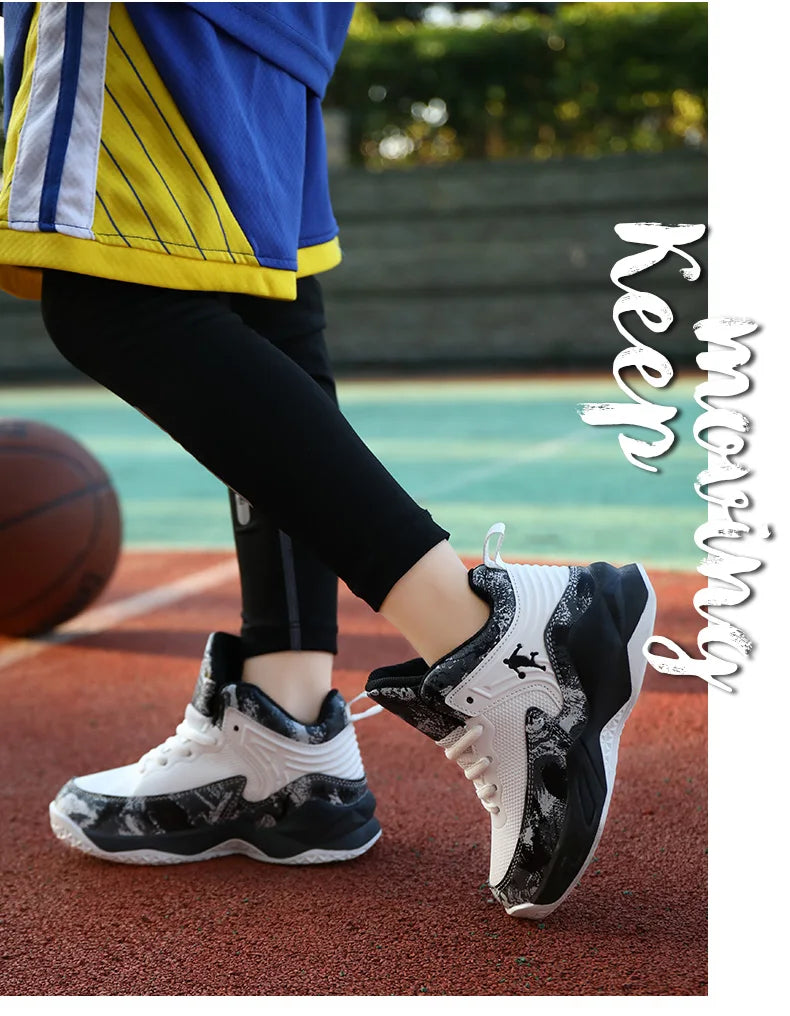 Children's Basketball Shoes for Boys Kids Sneakers Outdoor Non-slip Sports Running Child Girls Basket Trainer Shoes Walking Shoe