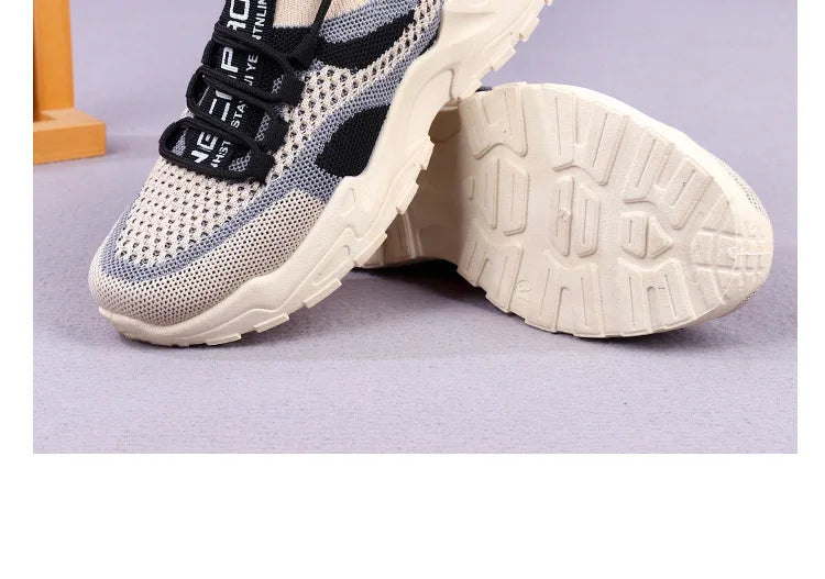 Chunky Sneakers 2025 Women's Casual Shoes Spring And Autumn Air Mesh Breathable Sports Shoes For Women's Soft Sole Running Shoes