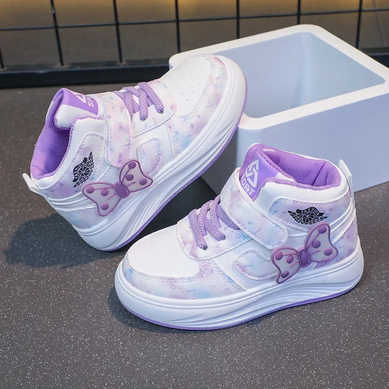 2025 Children's SneakersGirls Casual Shoes Student Shoes Anti-slip Teen Sport Pink Blue Shoes Size 26-37