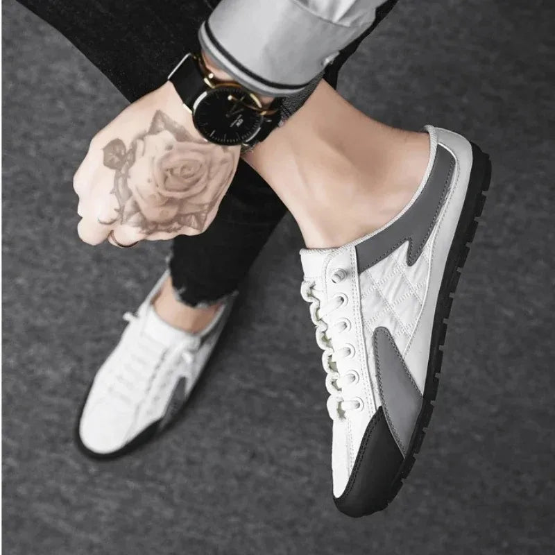 Summer Slippers for Men Trendy Men's Flat Bottom Casual Shoes Soft Sole Support Shoes Men's Sneakers (Available)