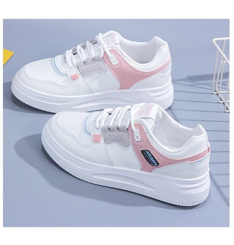 Women Sneakers PU Leather Women's Shoes White Platform Casual Sneaker Spring Summer Female Board Shoes Flats Ladies Trainers