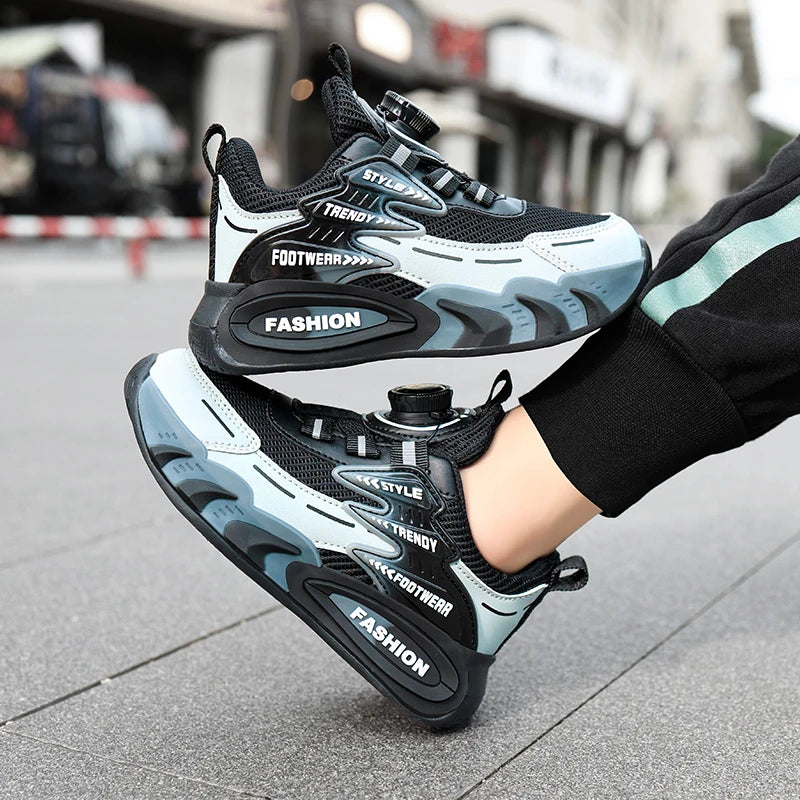 2025 Autumn Kids Sneakers Mesh Boys Sports Shoes Breathable Running Shoes Lightweight School Casual Walking Outdoor Tenis Shoes