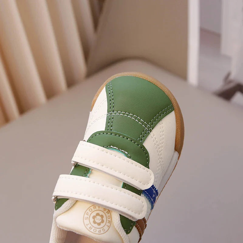 Boys Baby Shoes Four Seasons Models Soft Boys Girls Argyle Shoes 0-6 Years Old Green Children's Single Shoes Small Kids Sneakers