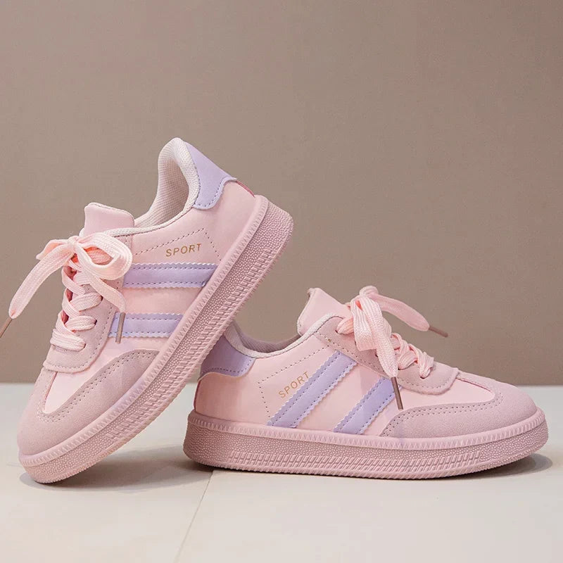 Kids Sneakers for Girls 2025 Spring Autumn New Boys Sneakers Fashion Patchwork Versatile Children Causal Tennis Shoes Hook Loop