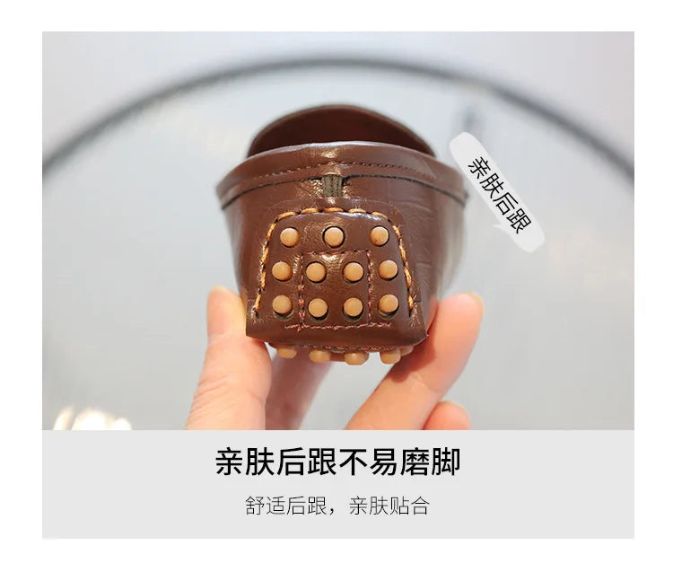 Kids Shoes Boys Girls Slip on Casual Shoes Children Shallow Soft Sole Leather Shoe Toddler Light Flat Loafers Zapatos Niño 여아구두