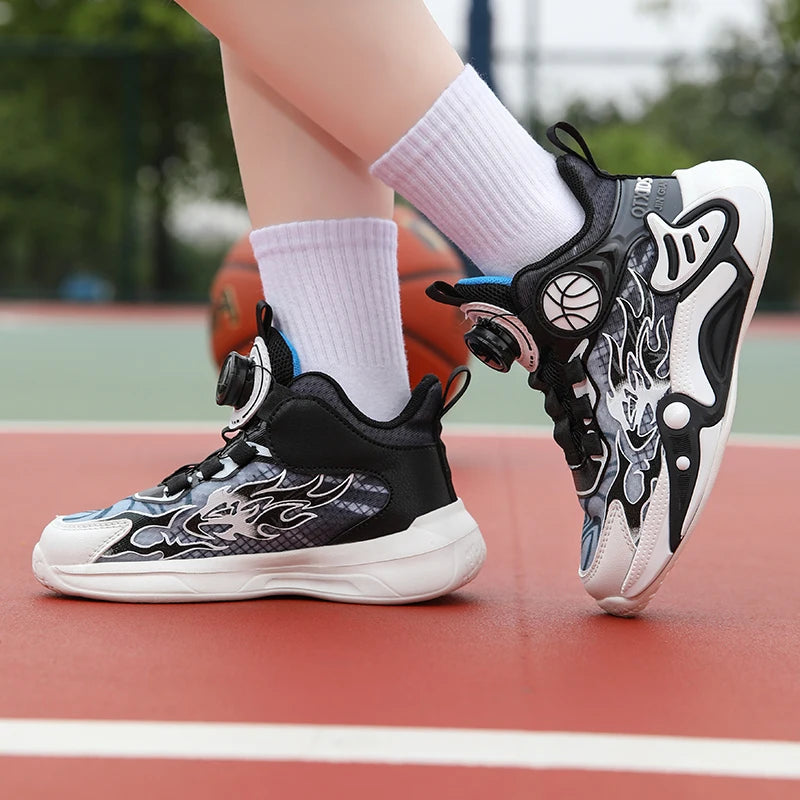 Kids Sneakers Fashion Basketball Shoes for Children Boys Breathable Mesh Sneakers Casual Sports Shoes 2025 New Design Trainers