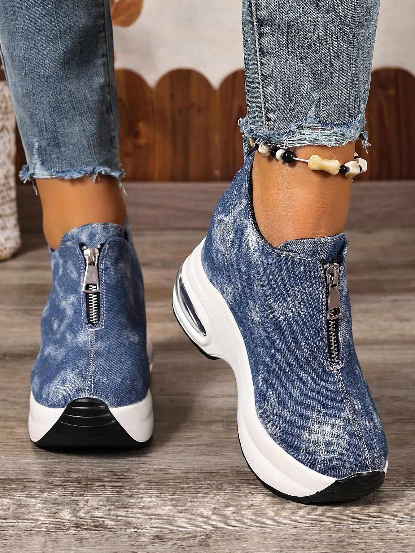 Women Sneakers Anti-slip Platform Wedge Sneakers Women Slip on Casual Lady Vulcanized Shoes Women Zapatos De Mujer2026