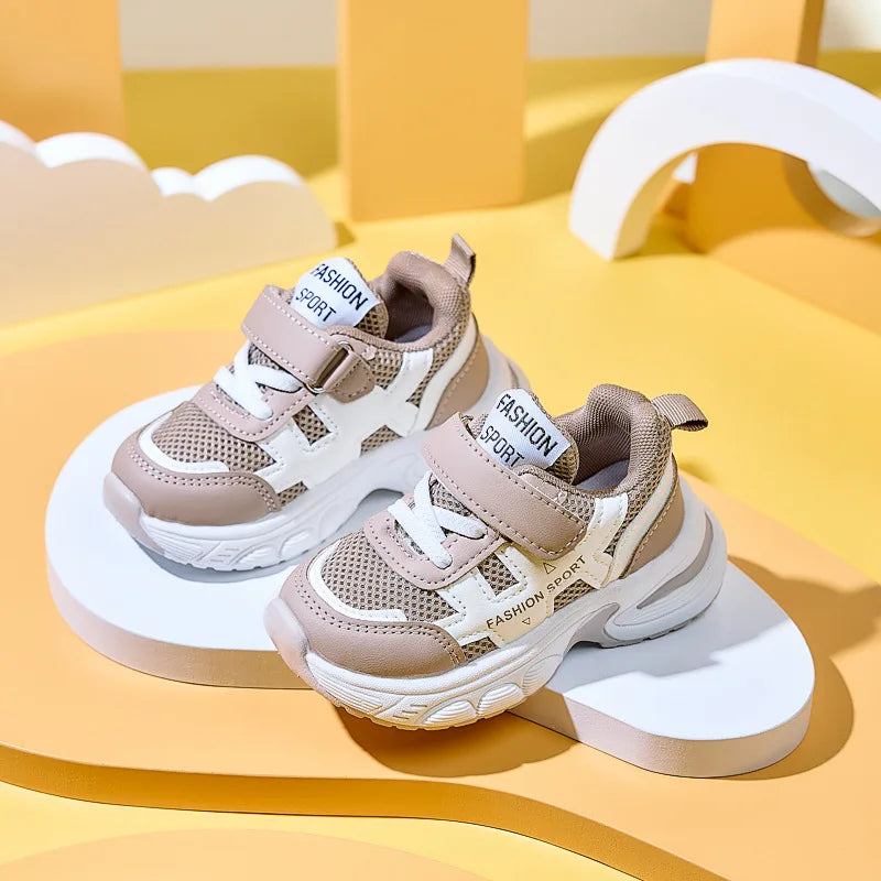 2025 Autumn New Children Shoes Mesh Breathable Kids Sneakers Outdoor Sport Shoes Comfortable Soft Sole Fashion Girls Boys Shoes