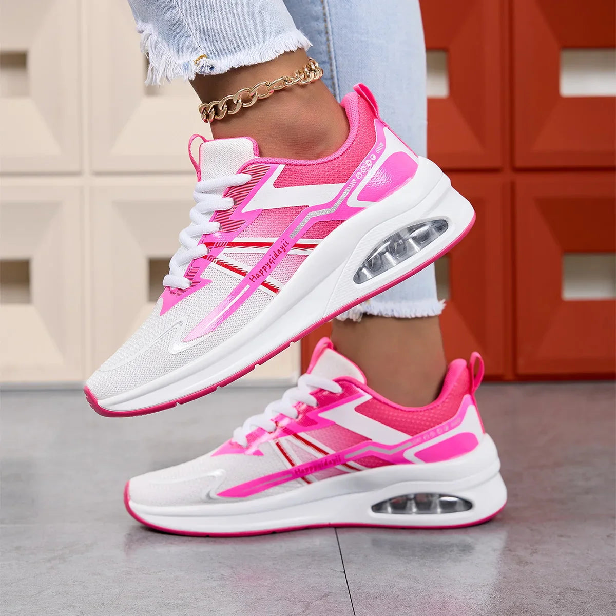 Women's Running Shoes Comfortable Breathable Sports Sneakers Wear-resistant Anti-slip Shoes Shock-absorbing Training Sneakers