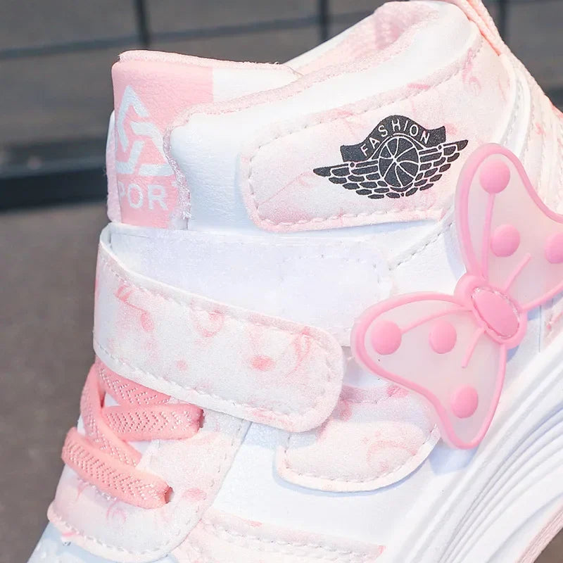 2025 Children's SneakersGirls Casual Shoes Student Shoes Anti-slip Teen Sport Pink Blue Shoes Size 26-37