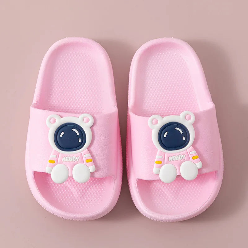 Summer Children's Indoor Slippers for Boys and Girls Bathroom Soft-Soled Thickened Anti-Slip Baby Slippers and Cool Sandals