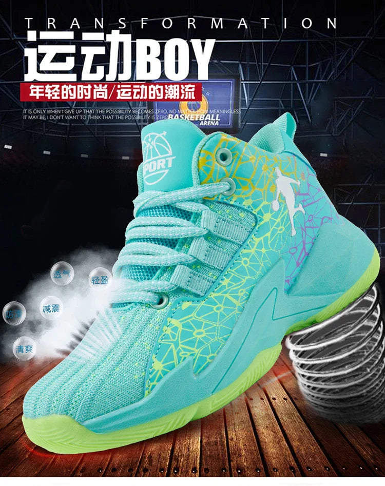 Kids Sneakers Boys Basketball Shoes Children's Casual Shoes Outdoor Training Running Sneakers Child Non-slip Comfortable 8