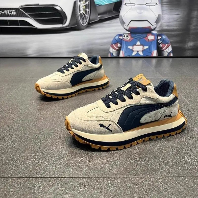 Men's Sneakers Shoes for Men Platform Sports Shoes Sports and Leisure Casual Sneaker Non-slip Fashion Wear-resistant Loafers(Available)