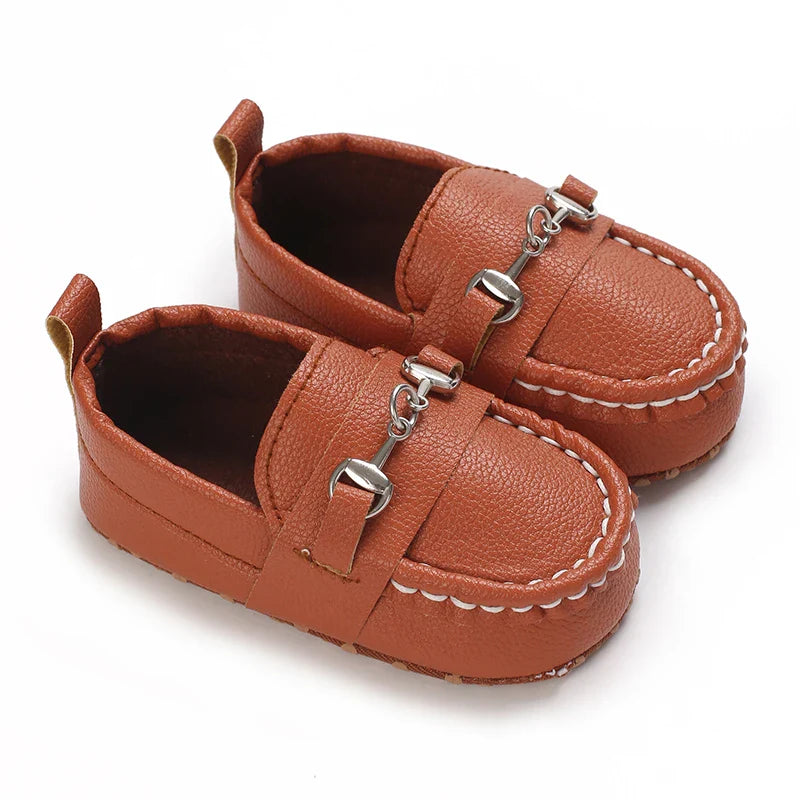 Casual Slip On Low Top Loafer Shoes For Baby Boys, Lightweight Comfortable Non Slip Flat Shoes For Indoor Outdoor Walking