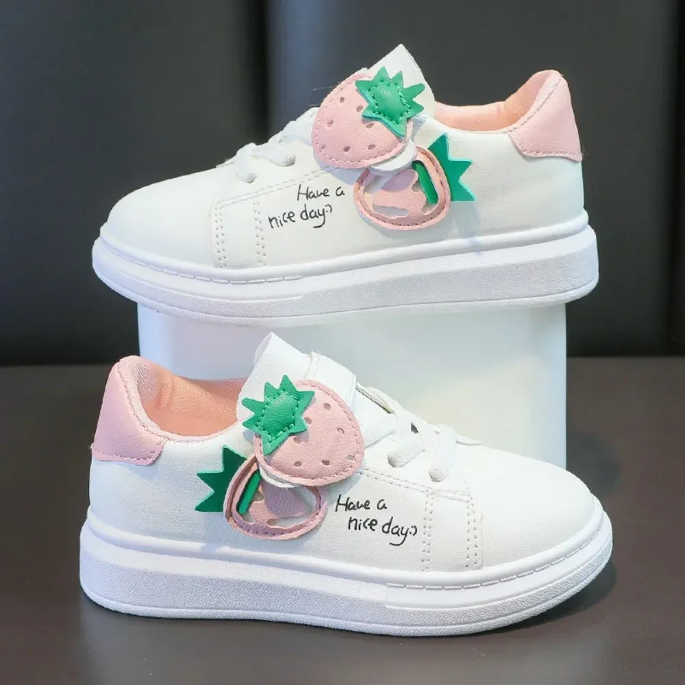 girl shoes 2025 spring autumn sports shoes children's soft-soled sneakers student skate shoes casual shoes