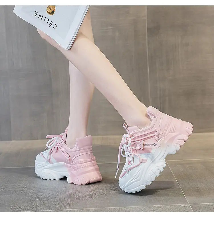 Women's Shoes Casual Shoes Spring Sneakers Platform Woman-shoes Tennis Female Fashion Thick Sole 2024 Roses Trainers Increased I