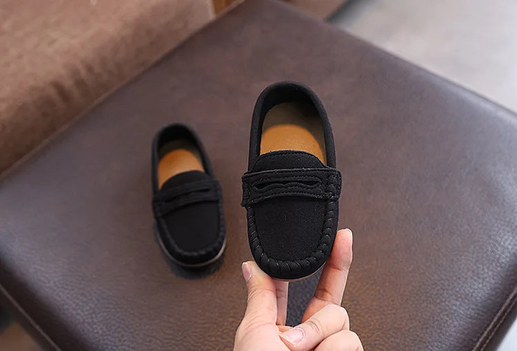 Children Moccasin Shoes Boys Flats Loafers Non-slip Tassels Cute Kids Casual Leather Shoes Soft Slip-on Pleated Solid Color 2025