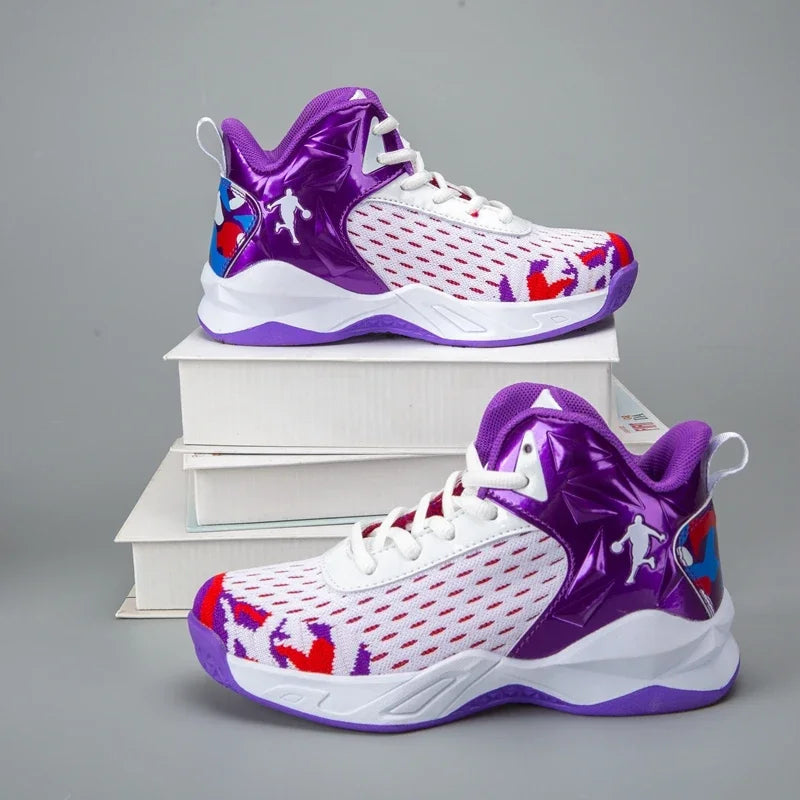 Boys Brand Basketball Shoes Kids Sneakers Thick Sole Non-slip Children Sports Shoes Child Boy Basket Trainer Shoes Girls