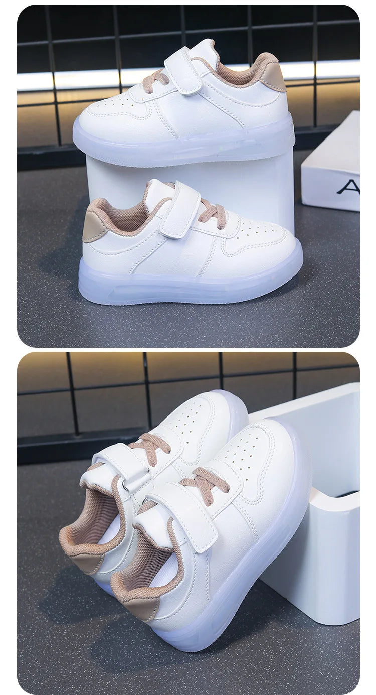 Zapatos Fashion Girls' Sneakers 2025 Spring New Kids Luminous Shoes Breath Boys Shoes Anti Slip Girls Casual Shoe Кроссовки