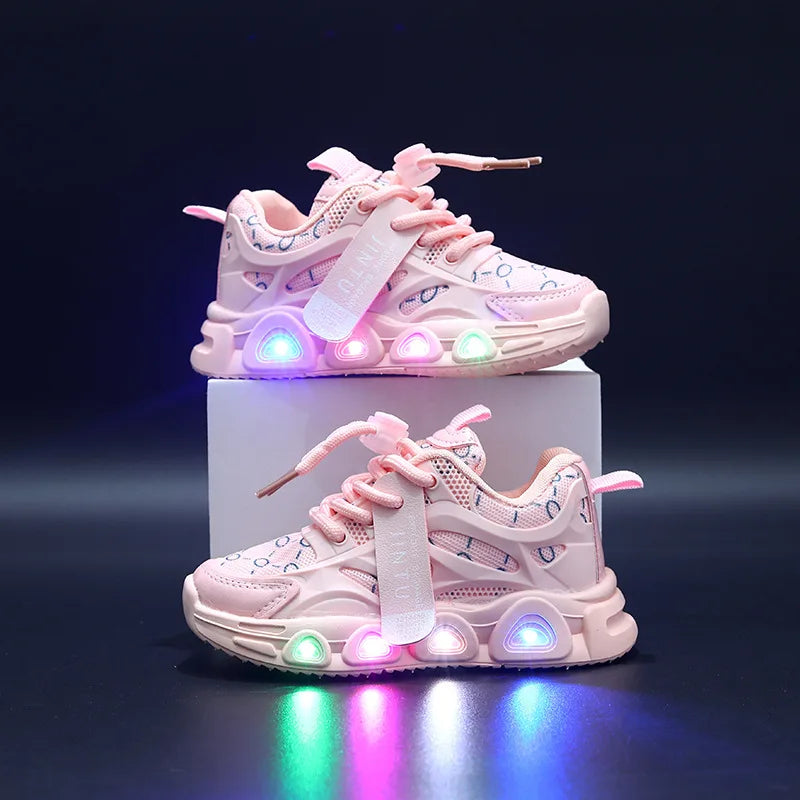 Kids Sneakers 2025 Spring New Girl Sneakers1-6years Old Casual LED Kid Shoes Fashion Girls' Shoes Designer Shoes Tenis De Mujer
