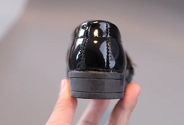 Boys Leather Shoes Kids Formal Shoes For Party Performance Pointed Toes Children Black School Shoes Spring Fashion Soft