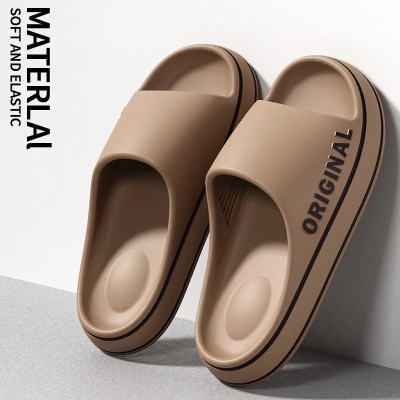 Mens Thick Sole Indoor Bathroom Anti Slip Shoes Summer Couple Sandals Feslishoet Women Letter Slippers Beach Slides Solid Color