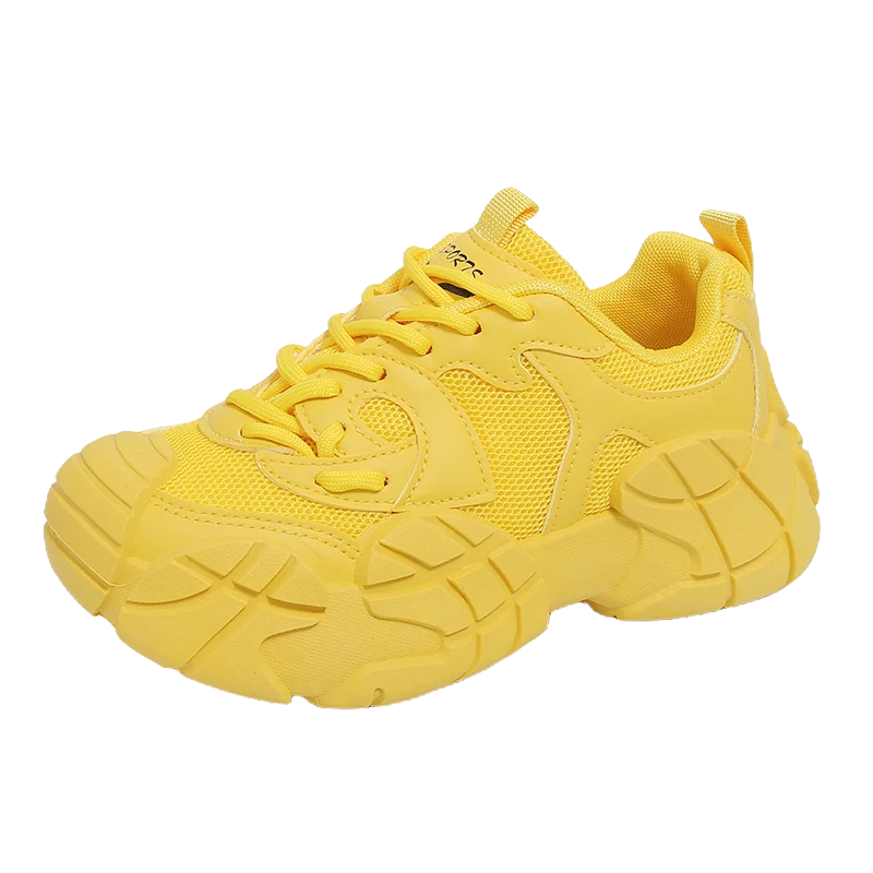 Women Platform Sneakers Lace Up Running Sports Shoes Soft Breathable Tennis Sneakers Casual Outdoor Comfortable Shoes For Female