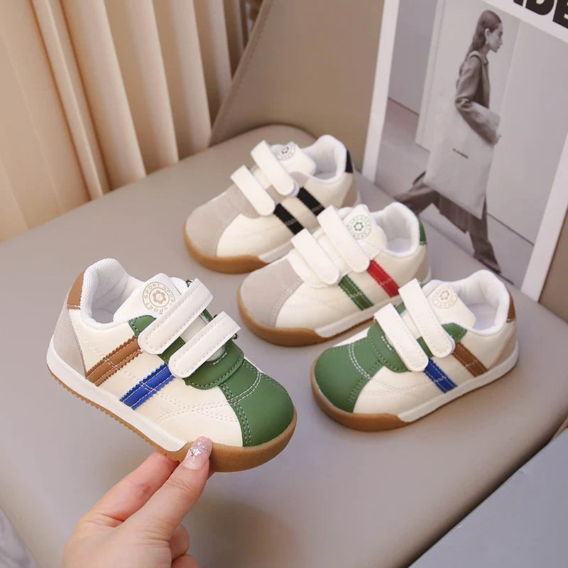 Boys Baby Shoes Four Seasons Models Soft Boys Girls Argyle Shoes 0-6 Years Old Green Children's Single Shoes Small Kids Sneakers