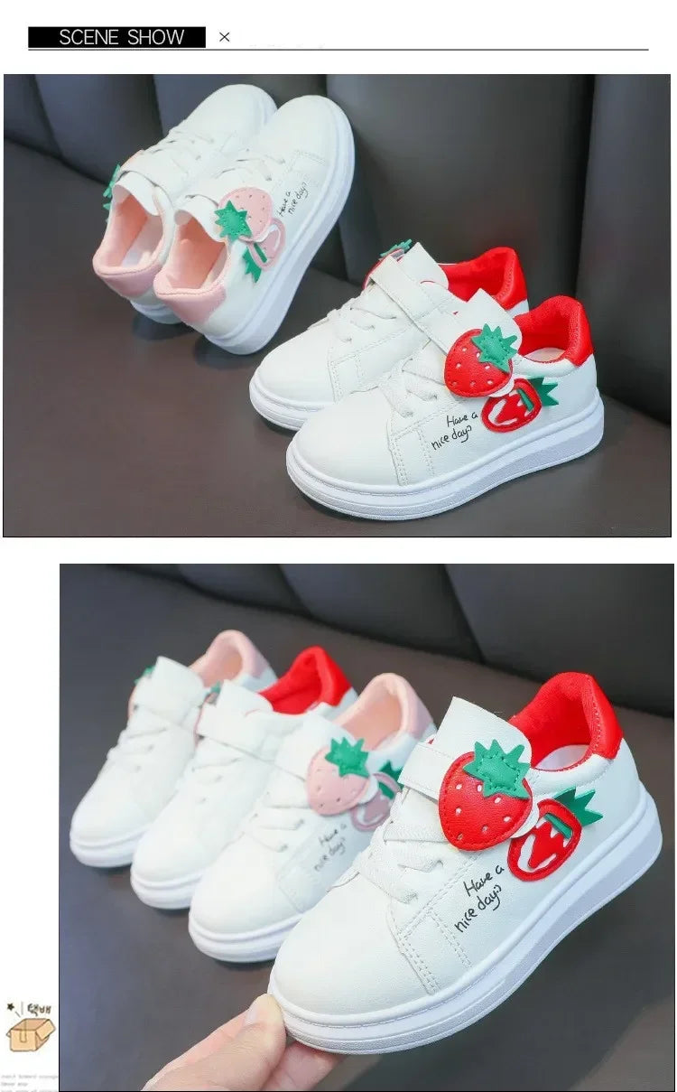 girl shoes 2025 spring autumn sports shoes children's soft-soled sneakers student skate shoes casual shoes