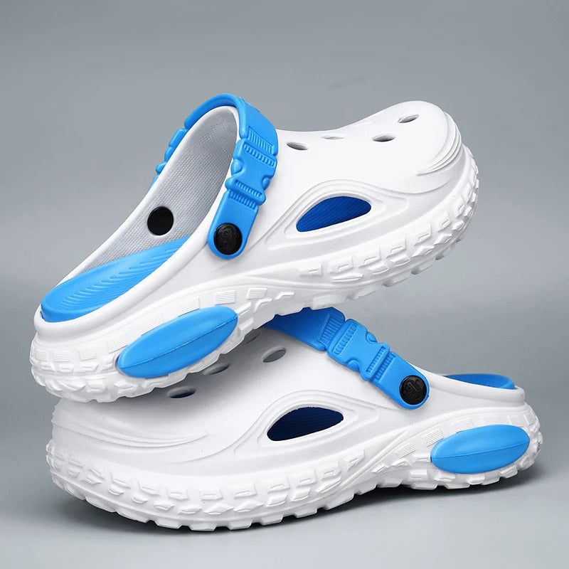 Summer Men's Thick Soled Non-Slip Breathable Toe-Cap Sandals Casual Beach Slippers