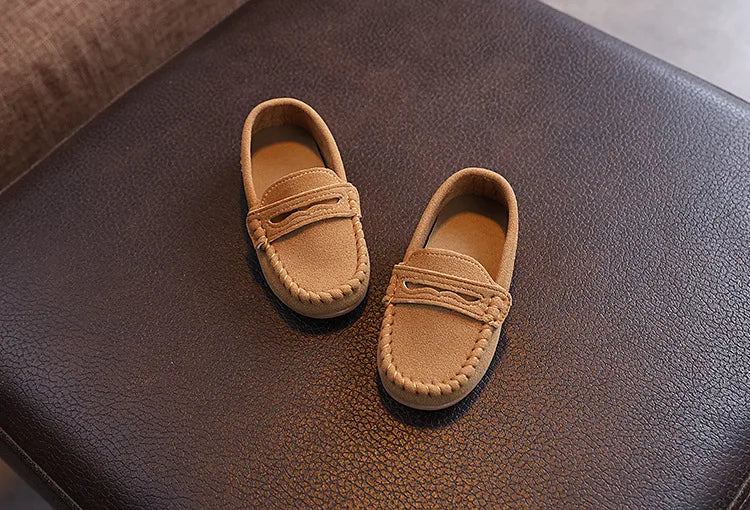 Children Moccasin Shoes Boys Flats Loafers Non-slip Tassels Cute Kids Casual Leather Shoes Soft Slip-on Pleated Solid Color 2025
