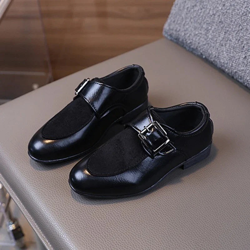 Fashion Girl Shoes 2025autumn New British Style Kid Formal Leather Shoe Simple Girls Casual Shoes Versatile Boy Performance Shoe