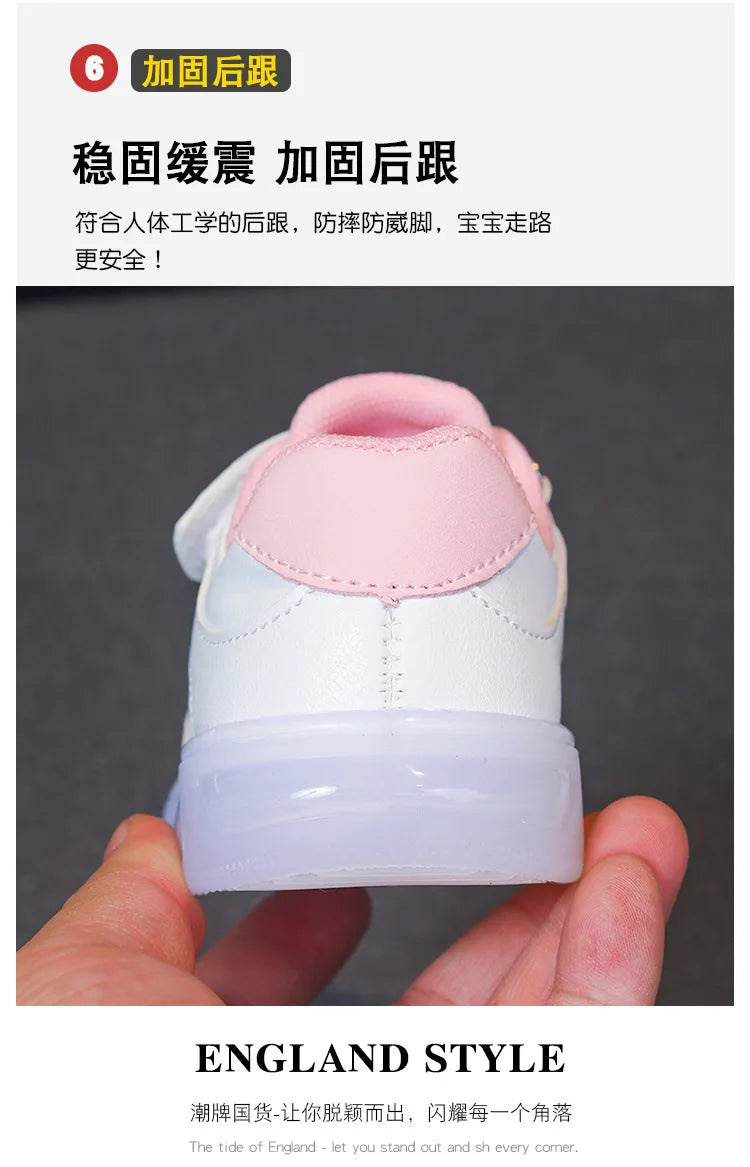 Zapatos Fashion Girls' Sneakers 2025 Spring New Kids Luminous Shoes Breath Boys Shoes Anti Slip Girls Casual Shoe Кроссовки