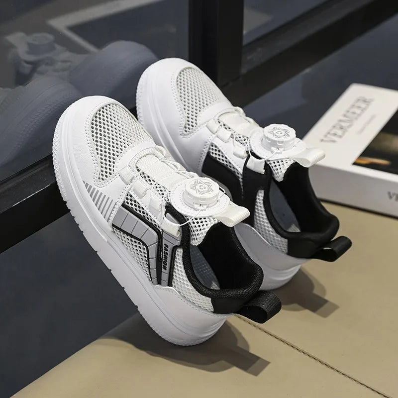 Boys' Shoes 2024 new summer kids' sneakers Girls' mesh breathable hollowed-out running single mesh shoes for big kids