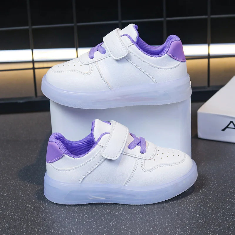 Zapatos Fashion Girls' Sneakers 2025 Spring New Kids Luminous Shoes Breath Boys Shoes Anti Slip Girls Casual Shoe Кроссовки