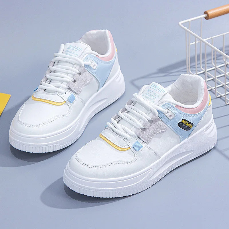 Women Sneakers PU Leather Women's Shoes White Platform Casual Sneaker Spring Summer Female Board Shoes Flats Ladies Trainers
