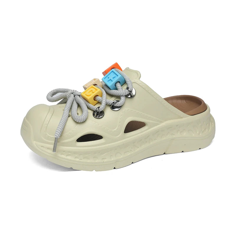 Summer Slippers for Men and Women, Non-Slip Toe-Toe Outdoor Thick-Soled Wear-Resistant Casual Beach Shoes Sandals