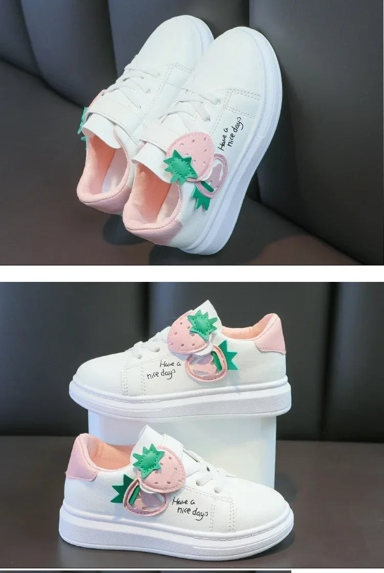 girl shoes 2025 spring autumn sports shoes children's soft-soled sneakers student skate shoes casual shoes