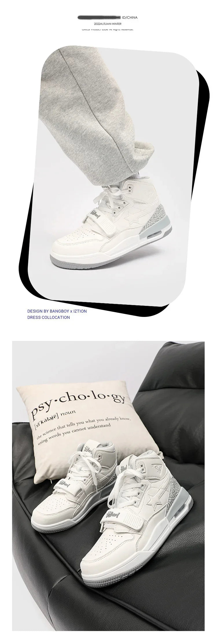 Mens Casual Sneakers High-tops Sneakers Trendy Boys Basketball Sports Tennis Shoes Outdoor Off-road Shoes Couple Sneakers