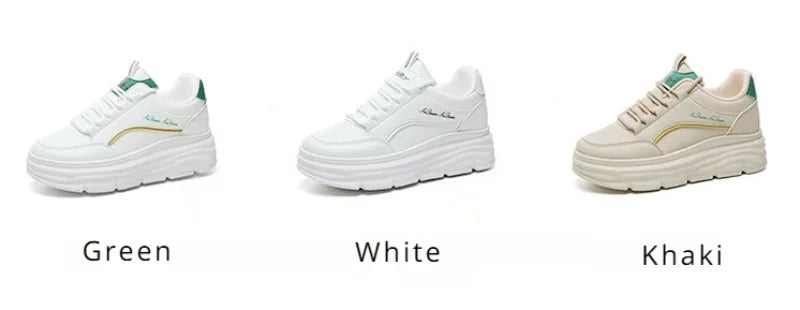 Women's Sneakers Spring Trend Lace-up Platform Casual Shoes Student Small White Shoe Old Dad Style Soft Sole Flat Shoe Versatile