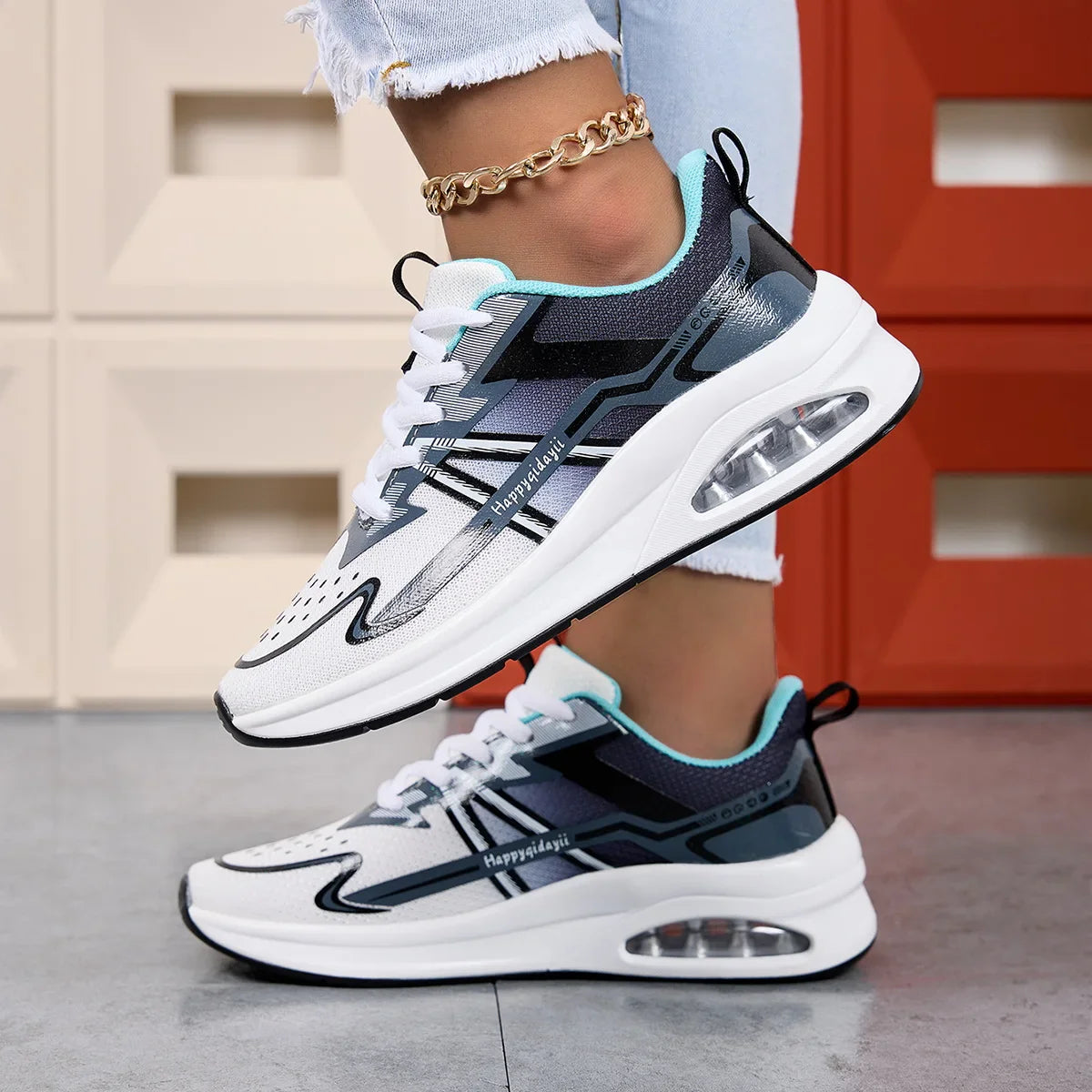 Women's Running Shoes Comfortable Breathable Sports Sneakers Wear-resistant Anti-slip Shoes Shock-absorbing Training Sneakers