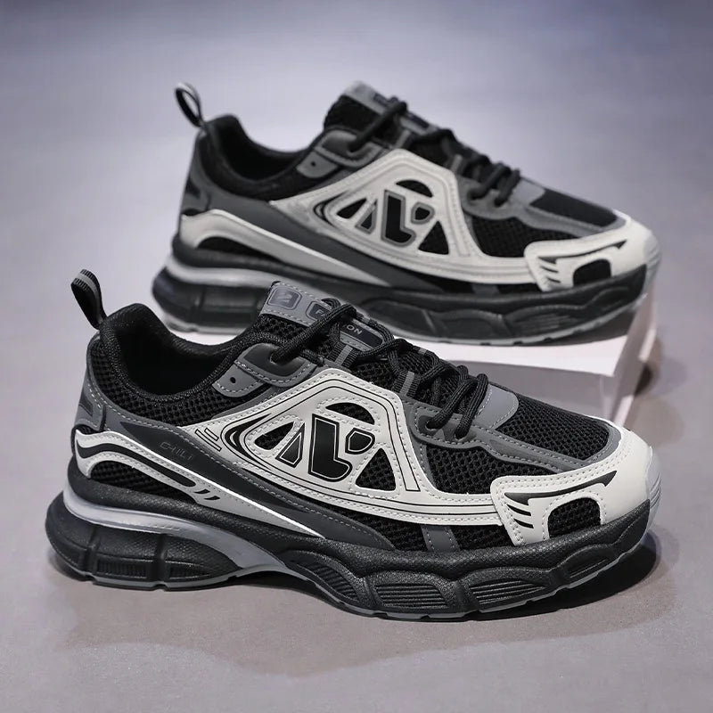 Men's Sneakers Fashion Breathable Sports Shoes Outdoor Running Shoes for Men Lace Up Platform Training Sneakers Tenis Masculino