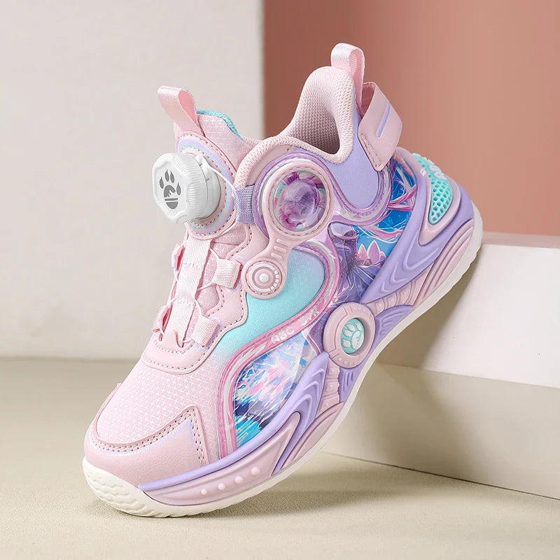 Childrens Basketball Shoes Fashion Girls Training Non Slip Sole Cushioned Sneakers Snug Soft Running Shoes for Kid