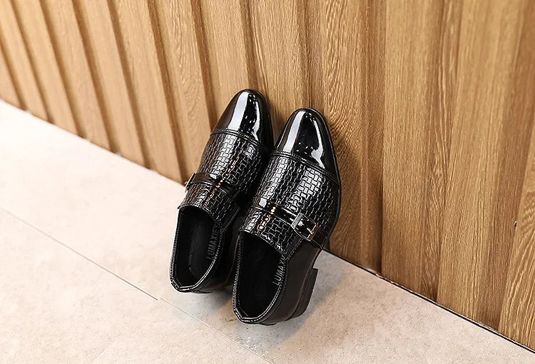 New Kids Leather Shoes Children Baby Loafers Slip-on Flats Students Soft Bottom Performance Shoes Boys Toddler Party Dress Shoes